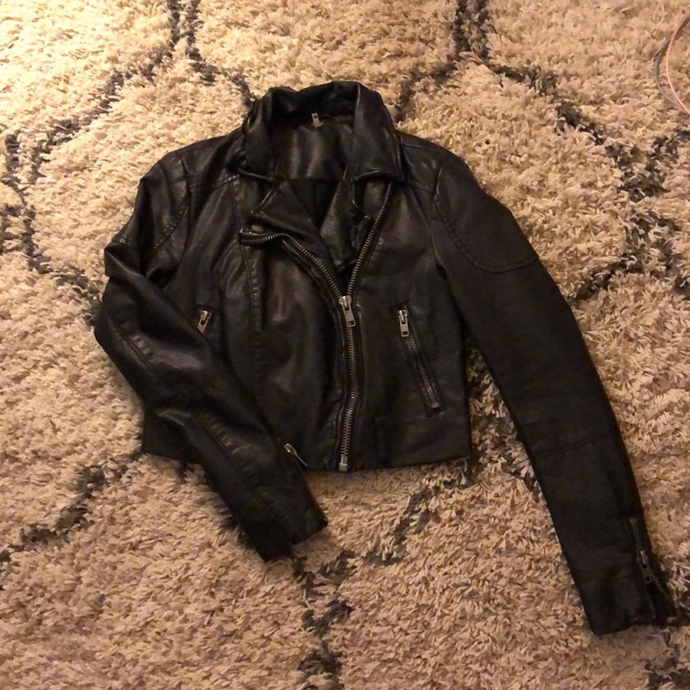 Free people leather jacket